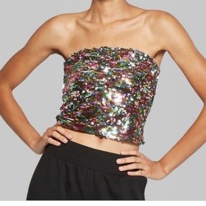 Wild Fable Sequin tube top